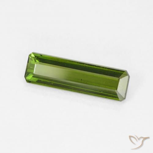 Turmalina Verde amarillento natural de 1.14 ct, Corte Octágono / Esmeralda, VS