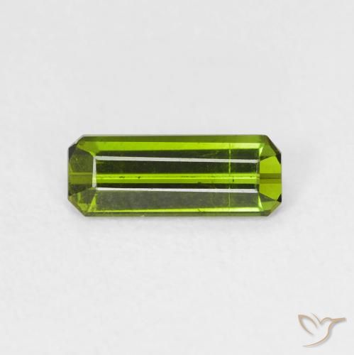 0.69ct Natural Verde oscuro Turmalina, corte esmeralda, VS