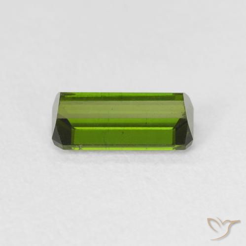Turmalina Verde oscuro natural de 1.00 ct, Corte Octágono / Esmeralda, VVS-VS