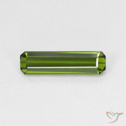 0.83ct Natural Verde amarillento Turmalina, corte esmeralda, VVS