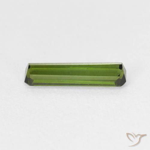 Turmalina Verde amarillento natural de 0.83 ct, Corte Octágono / Esmeralda, VVS