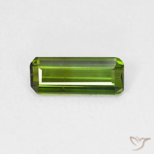 0.72ct Natural Verde oscuro Turmalina, corte esmeralda, VS
