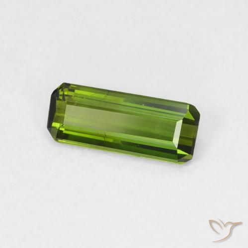 Turmalina Verde oscuro natural de 0.72 ct, Corte Octágono / Esmeralda, VS