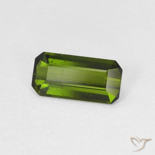 Turmalina Verde amarillento natural de 0.78 ct, Corte Octágono / Esmeralda, VS