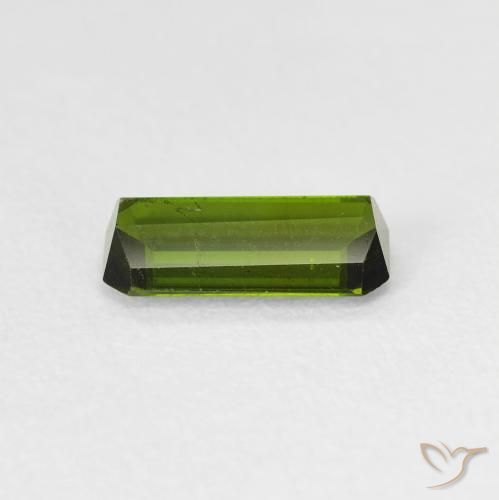 Turmalina Verde amarillento natural de 0.78 ct, Corte Octágono / Esmeralda, VS