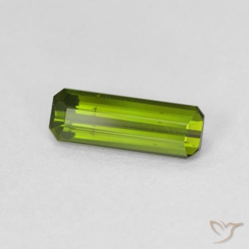 Turmalina Verde cálido natural de 0.90 ct, Corte Octágono / Esmeralda, VVS-VS