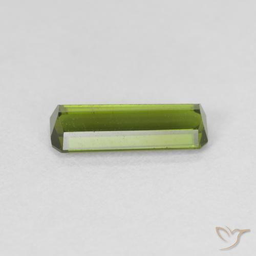 Turmalina Verde cálido natural de 0.90 ct, Corte Octágono / Esmeralda, VVS-VS