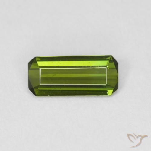0.78ct Natural Verde bosque Turmalina, corte esmeralda, VVS-VS
