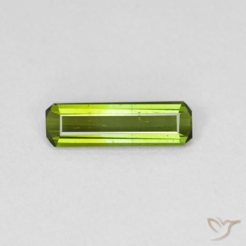 0.83ct Natural Verde bosque Turmalina, corte esmeralda, VVS-VS