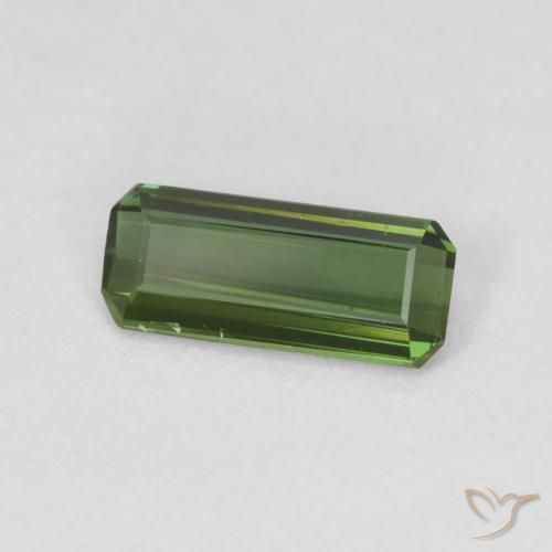 Turmalina Verde amarillento natural de 1.00 ct, Corte Octágono / Esmeralda, VVS