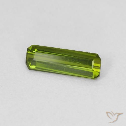 Turmalina Verde cálido natural de 0.61 ct, Corte Octágono / Esmeralda, VVS-VS