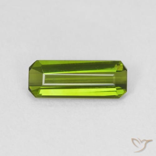 0.83ct Natural Verde bosque Turmalina, corte esmeralda, VVS-VS