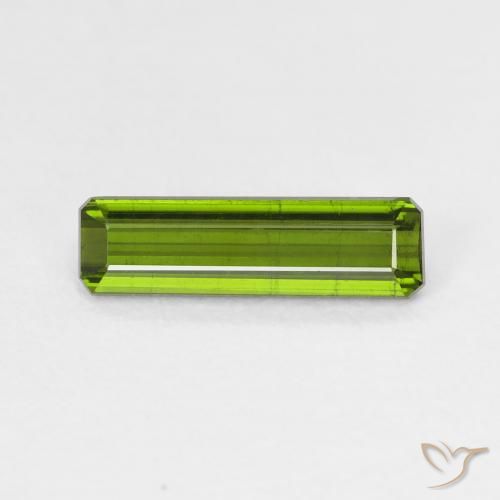 1.33ct Natural Verde bosque Turmalina, corte esmeralda, VVS-VS