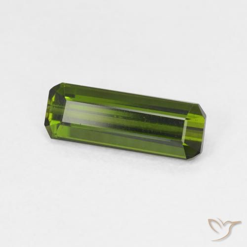 Turmalina Verde amarillento natural de 1.15 ct, Corte Octágono / Esmeralda, VVS-VS