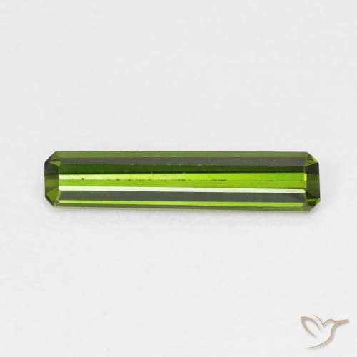 0.91ct Natural Verde bosque claro Turmalina, corte esmeralda, VVS-VS