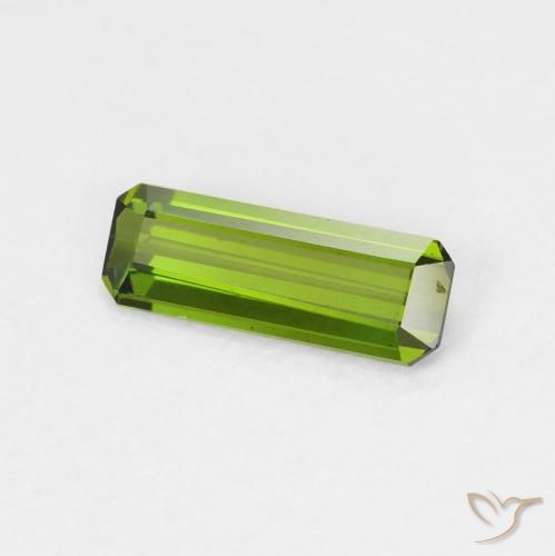 Turmalina Verde bosque natural de 0.67 ct, Corte Octágono / Esmeralda, VVS