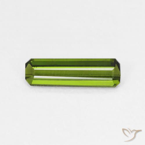 0.74ct Natural Verde oscuro Turmalina, corte esmeralda, VVS-VS