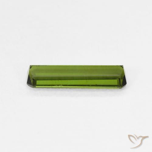 Turmalina Verde oscuro natural de 0.74 ct, Corte Octágono / Esmeralda, VVS-VS