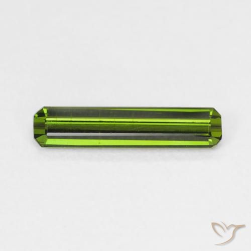1.06ct Natural Verde oscuro Turmalina, corte esmeralda, VVS-VS