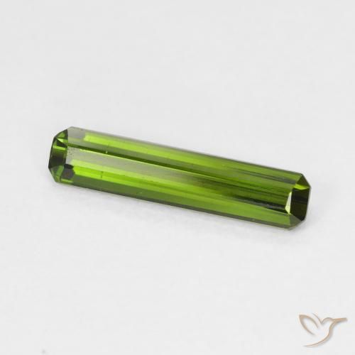 Turmalina Verde oscuro natural de 1.06 ct, Corte Octágono / Esmeralda, VVS-VS