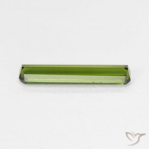 Turmalina Verde oscuro natural de 1.06 ct, Corte Octágono / Esmeralda, VVS-VS