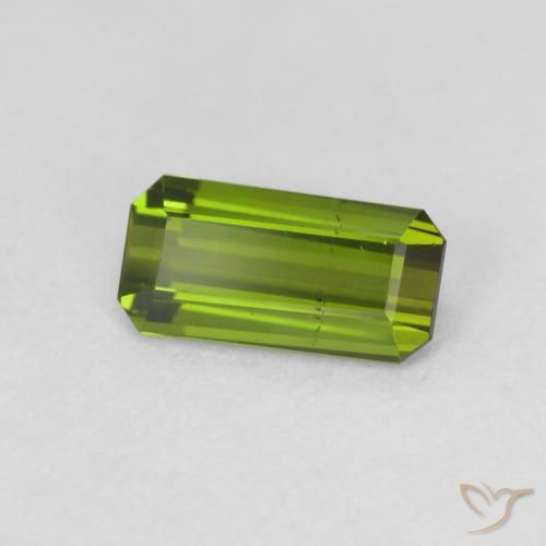 Turmalina Verde cálido natural de 0.98 ct, Corte Octágono / Esmeralda, VS