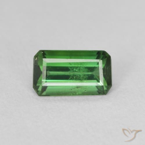 0.78ct Natural Verde marrón Turmalina, corte esmeralda, VS