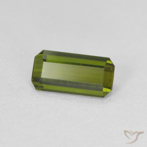 Turmalina Verde bosque natural de 0.84 ct, Corte Octágono / Esmeralda, VS