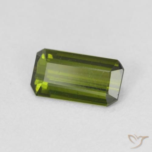 Turmalina Verde bosque natural de 0.72 ct, Corte Octágono / Esmeralda, VS