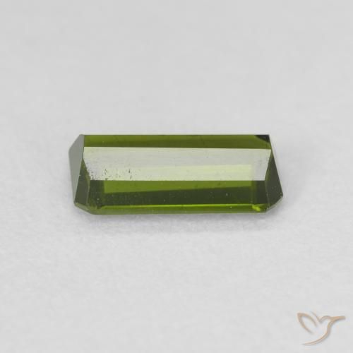 Turmalina Verde bosque natural de 0.72 ct, Corte Octágono / Esmeralda, VS