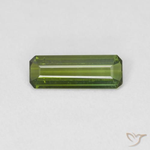 0.83ct Natural Verde cálido Turmalina, corte esmeralda, VS