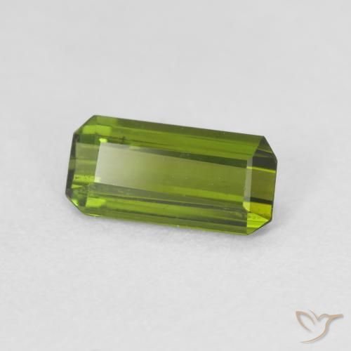 Turmalina Verde cálido natural de 0.65 ct, Corte Octágono / Esmeralda, VS