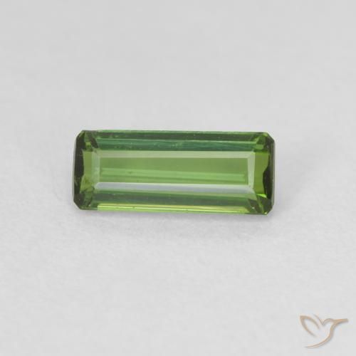 0.83ct Natural Verde oscuro Turmalina, corte esmeralda, VS