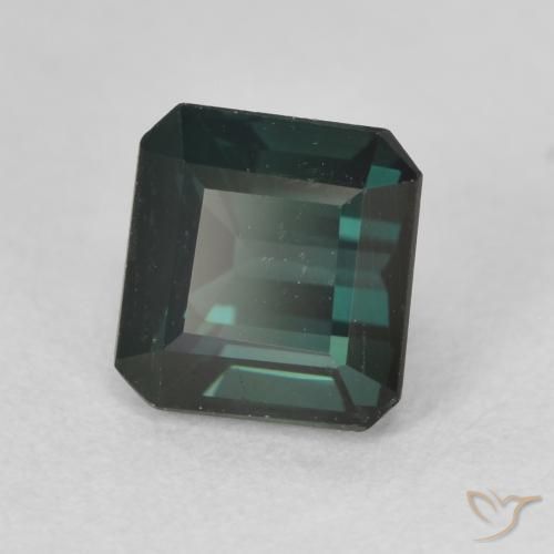 Turmalina Verde azulado natural de 1.43 ct, Corte Octágono / Esmeralda, VS