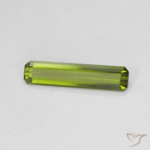 Turmalina Verde amarillento natural de 1.08 ct, Corte Octágono / Esmeralda, VVS
