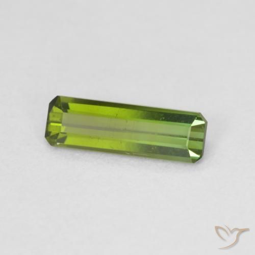 Turmalina Verde bosque natural de 0.73 ct, Corte Octágono / Esmeralda, VVS
