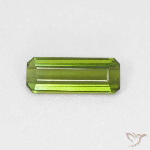 0.70ct Natural Verde oscuro Turmalina, corte esmeralda, VVS