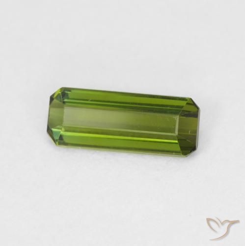 Turmalina Verde oscuro natural de 0.70 ct, Corte Octágono / Esmeralda, VVS