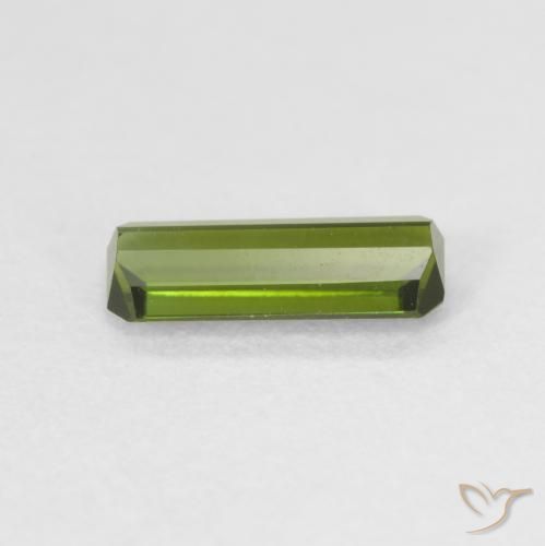 Turmalina Verde oscuro natural de 0.70 ct, Corte Octágono / Esmeralda, VVS