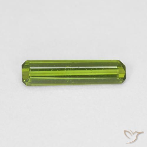 0.50ct Natural Verde medio Turmalina, corte esmeralda, VVS