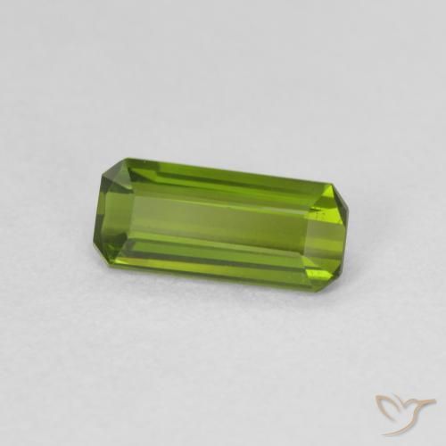 Turmalina Verde oscuro natural de 0.86 ct, Corte Octágono / Esmeralda, VVS