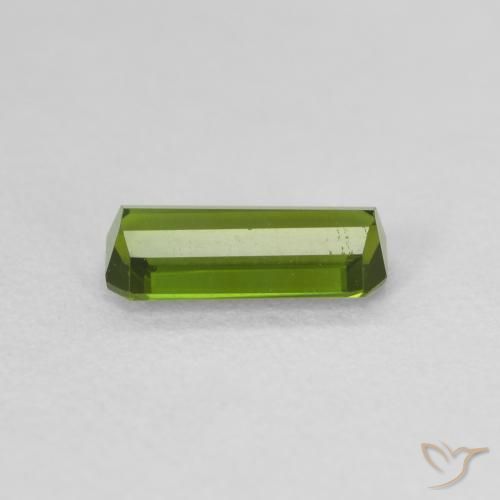 Turmalina Verde oscuro natural de 0.86 ct, Corte Octágono / Esmeralda, VVS