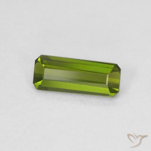 Turmalina Verde amarillento natural de 0.77 ct, Corte Octágono / Esmeralda, VVS