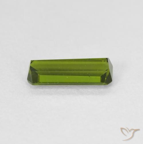 Turmalina Verde amarillento natural de 0.77 ct, Corte Octágono / Esmeralda, VVS