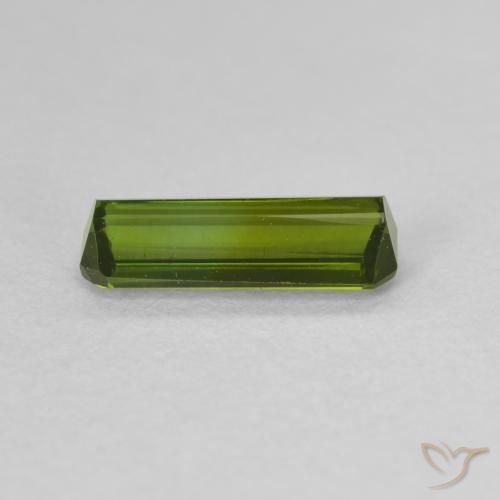 Turmalina Verde amarillento natural de 0.98 ct, Corte Octágono / Esmeralda, VVS