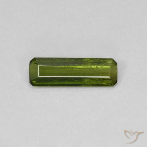 0.75ct Natural Verde medio Turmalina, corte esmeralda, VS