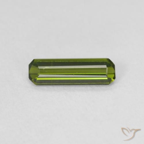 0.55ct Natural Verde cálido Turmalina, corte esmeralda, VVS-VS