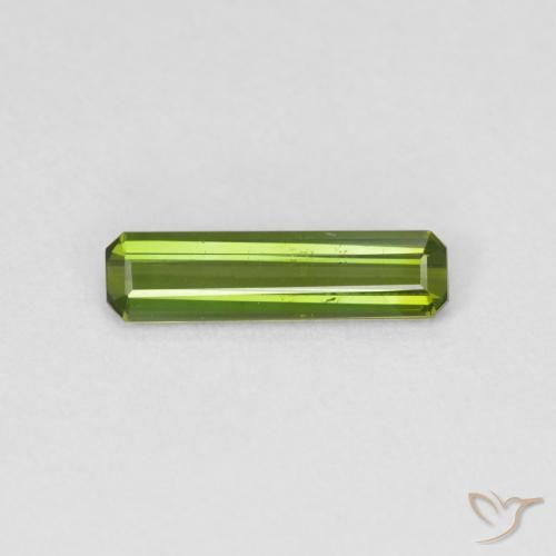 0.69ct Natural Verde bosque Turmalina, corte esmeralda, VVS-VS