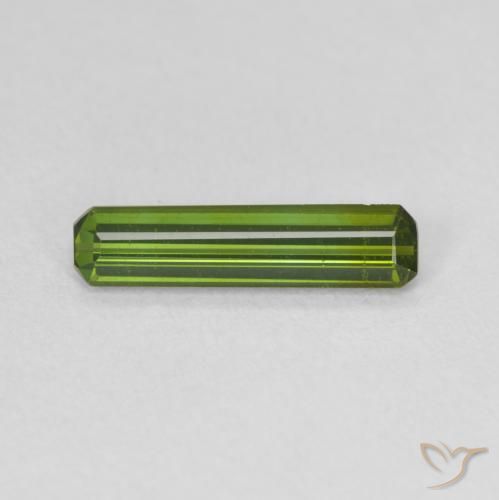 0.86ct Natural Verde oscuro Turmalina, corte esmeralda, VVS-VS
