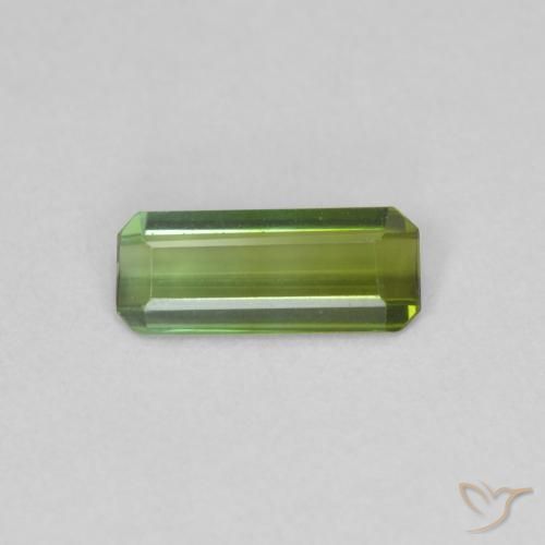 0.70ct Natural Verde medio Turmalina, corte esmeralda, VVS